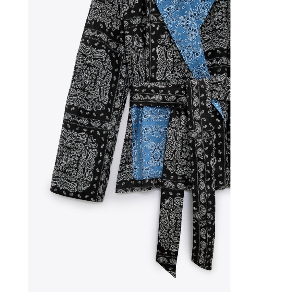 COPY - Zara Printed Wrap Blouse and Printed Pants. - Picture 4 of 10